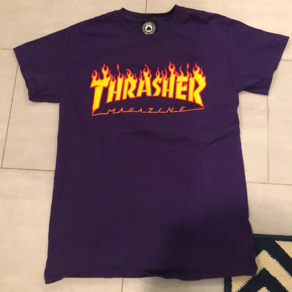 THRASHER Purple T-Shirt Brand New
